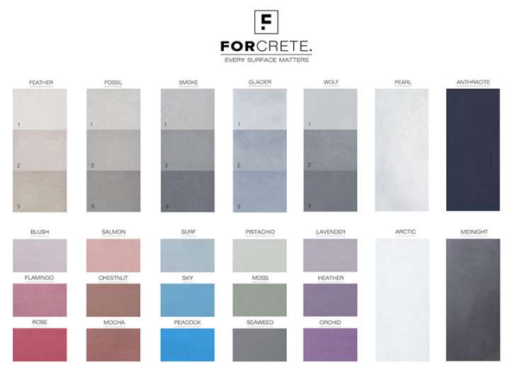 Focrete Colour Chart